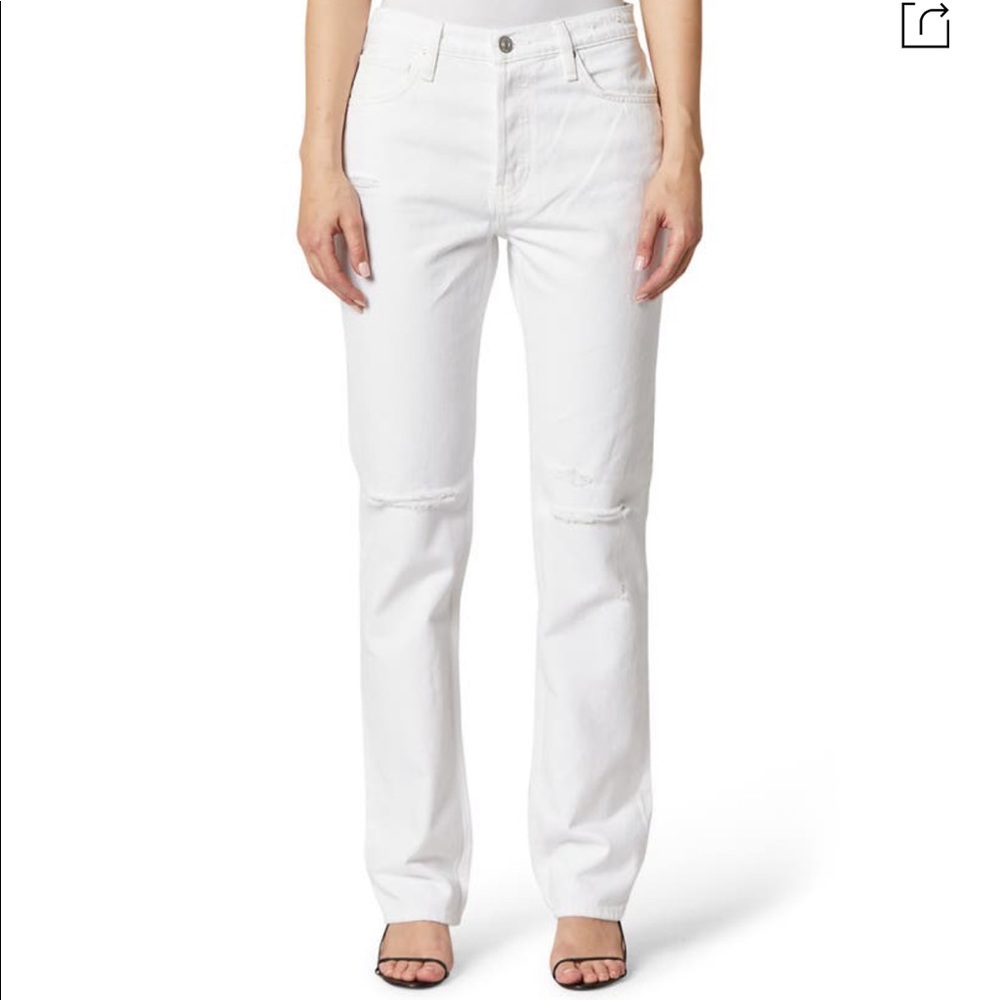 Hudson Thalia loose fit white jean NWT